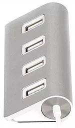 USB хаб Maxxter USB - 4хUSB 2.0 Silver (HU2A-4P-01) - миниатюра 3