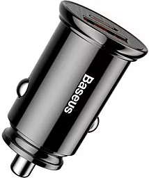 Автомобильное зарядное устройство с быстрой зарядкой Baseus Circular Plastic 30W PPS USB-A-C Black (CCALL-YS01) - миниатюра 2