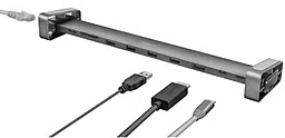 Мультипортовый USB Type-C хаб Trust Dalyx Aluminium 10 in 1 Multi-port Dock Gray (23417_TRUST) - миниатюра 5