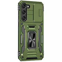 Ударостойкий чехол Camshield Army Ring для Samsung Galaxy S22 Plus Army Green - миниатюра 5