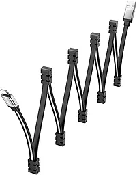 USB Кабель Hoco U103 Magnetic Absorption Charging Data Lightning Cable Black - мініатюра 3