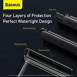 Водонепроницаемый чехол Baseus Let's go Slip Cover Waterproof Bag Gray+Black (ACFSD-DG1) - миниатюра 7