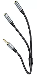 Аудио разветвитель Hoco UPA21 mini Jack 3.5mm M/2xF black/gray - миниатюра 6