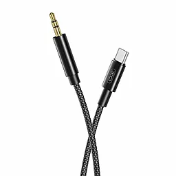Аудио кабель XO NB-R211B Aux mini Jack 3.5 mm - USB Type-C M/M Cable 1 м black - миниатюра 2