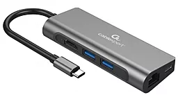 USB Type-C хаб Cablexpert 5in1 Grey