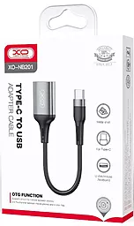 OTG-переходник XO NB201 USB Type-C to USB Gray - миниатюра 2