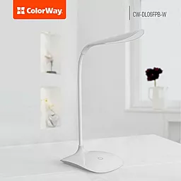 Настольная LED лампа ColorWay Portable & Flexible (CW-DL06FPB-W) - миниатюра 12