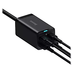 Сетевое зарядное устройство Baseus GaN3 Pro Fast Charge 100W 2xUSB-A/2xUSB-C + USB C-C Cable Black (CCGP000101) - миниатюра 3