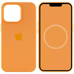 Чохол Apple Silicone Case Full with MagSafe and SplashScreen для Apple iPhone 13 Pro Max Marigold