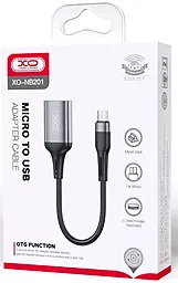 OTG-переходник XO NB201 micro to USB Gray - миниатюра 2