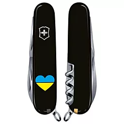 Мультитул Victorinox Huntsman Ukraine (1.3713.3_T1090u) Black Сердце сине-желтое - миниатюра 2