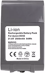 Аккумулятор для пылесоса Dyson DC62 / JYX-DYS-LDC62 2.5Ah 21.6V Li-ion (TB920792) PowerPlant - миниатюра 3