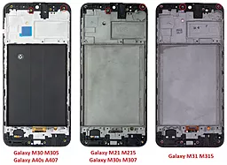 Дисплей Samsung Galaxy M30s M307 с тачскрином и рамкой, (OLED), Black - миниатюра 2