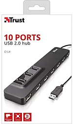 USB хаб Trust Oila 10port port USB 2.0 Hub (20575) - миниатюра 7