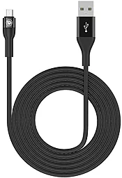 USB Кабель Powermax Silicat 2.4A micro USB Cable Black - мініатюра 4