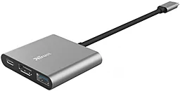 Мультипортовий Type-C хаб Trust Dalyx ALUMINIUM USB-C -> HDMI + USB Type-C + USB-A (23772_TRUST)