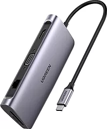 Мультипортовый USB Type-C хаб Ugreen CM179 9-in-1 grey (40873) - миниатюра 4