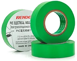 Изолента Render 0.1 мм х 18 мм x 20 м зелёная - миниатюра 2