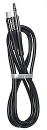 Аудио кабель XO NB-R193B Aux mini Jack 3.5 mm - USB Type-C M/M Cable 1 м black - миниатюра 2