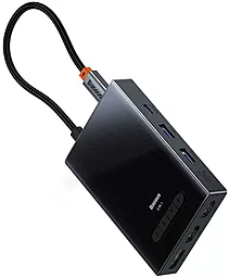 USB Type-C хаб Baseus PioneerJoy 8-in-1 Black - миниатюра 6