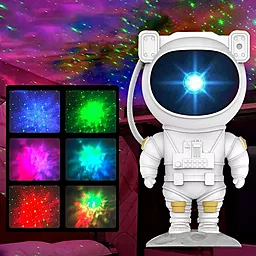 Лазерный ночник-проектор звездного неба Astronaut White - миниатюра 9