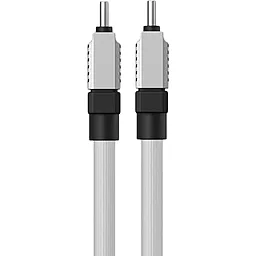 Кабель USB PD Baseus CoolPlay Series 100w 5a USB Type-C to Type-C cable white (CAKW000202) - миниатюра 2