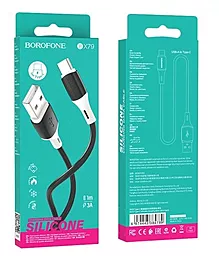Кабель USB Borofone BX79 Silicone 3A USB Type-C Cable Black - миниатюра 3