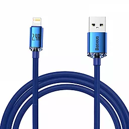 Кабель USB Baseus Crystal Shine Series 2.4A 2M Lightning Cable  Blue (CAJY000103)
