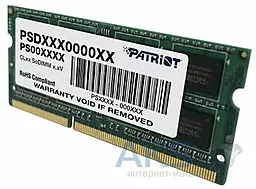Оперативная память для ноутбука Patriot DDR3 4GB 1333MHz Signature Line (PSD34G13332S) - миниатюра 2