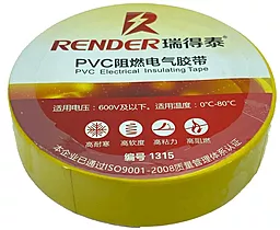 Изолента Render 1315 0.13 мм х 17 мм x 15 м желтая