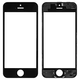 Корпусное стекло дисплея Apple iPhone 5C (с OCA пленкой) с рамкой, оригинал, Black