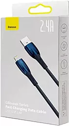 USB Кабель Baseus Glimmer Series 12W 2.4A USB-Lightning Cable Blue (CADH000203) - мініатюра 5