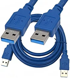 Кабель (шлейф) EasyLife USB 3.0 AM-AM 1.5M Blue - миниатюра 4