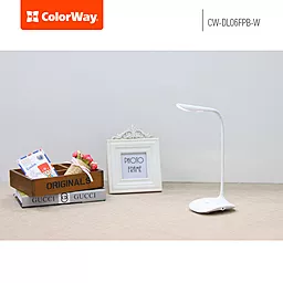 Настольная LED лампа ColorWay Portable & Flexible (CW-DL06FPB-W) - миниатюра 7