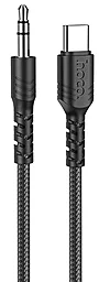 Аудіо кабель Hoco UPA17 Aux mini Jack 3.5 mm - USB Type-C M/M Cable 1 м black