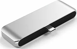 Мультипортовый USB Type-C хаб Satechi Aluminum USB-C Mobile Pro Hub Silver (ST-TCMPHS) - миниатюра 3