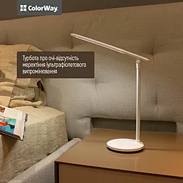 Настольная LED лампа ColorWay CW-DL02B-W - миниатюра 6