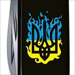 Мультитул Victorinox Huntsman Ukraine (1.3713.3_T0316u) Black огненный Трезубец - миниатюра 3