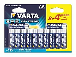 Батарейки Varta LR6 / AA HIGH Energy (Longlife Power) 12шт (8+4) 1.5 V