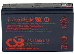 Аккумуляторная батарея CSB 12V 6Ah (UPS123606) Black