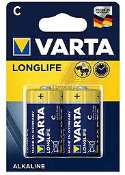 Батарейки Varta Longlife C/LR14 BL 2шт 1.5 V