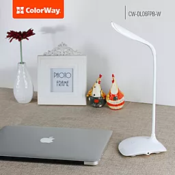 Настольная LED лампа ColorWay Portable & Flexible (CW-DL06FPB-W) - миниатюра 5