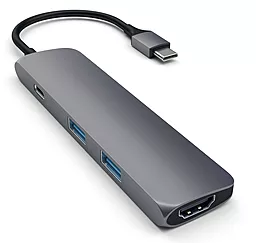Мультипортовый USB Type-C хаб Satechi USB-C -> USB 3.0х2/HDMI/USB-C Space Gray (ST-CMAM)