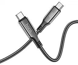 Кабель USB PD Hoco S51 20V 5A 1.2M USB Type-C - Type-C Cable Black - миниатюра 2