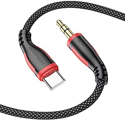 Аудио кабель Borofone BL14 Aux mini Jack 3.5 mm - USB Type-C M/M Cable 1 м black - миниатюра 2