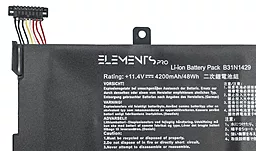Аккумулятор для ноутбука Asus B31N1429-3S1P-4200 / 11.4V 4200mAh / Elements PRO Black - миниатюра 2