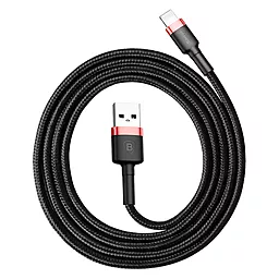 USB Кабель Baseus Cafule Lightning Cable Black/Red (CALKLF-B19) - мініатюра 2
