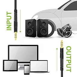 Аудио кабель Intaleo CBFLEXA1 AUX mini Jack 3.5mm M/M Cable 1.2 м black (1283126487538) - миниатюра 4
