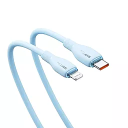 USB PD Кабель Baseus Pudding Series 20W 3A 2M USB Type-C - Lightning Cable Blue (P10355701311-00) - миниатюра 4