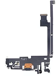 Нижний шлейф Apple iPhone 12 Pro Max с разъемом зарядки, наушников и микрофоном Silver - миниатюра 2